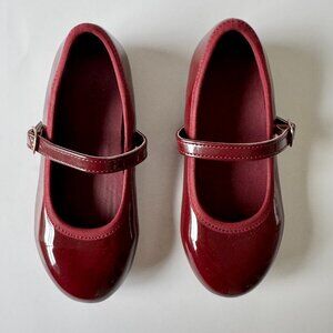 Jamie Kay Mary Janes | Patent Leather | Deep Red | EU 27 (US 9) | Like New